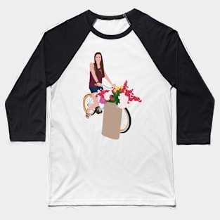 Haley: Flower Bike! Sticker Baseball T-Shirt